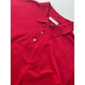 Sulka Shirt Polo Mens XXL Red Designer Luxury Italy Short Sleeve Classic